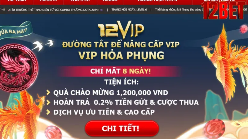 Các khuyến mãi hấp dẫn tại 12Bet